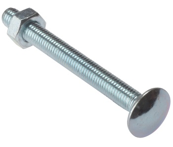 Forgefix 10CB8100 Carriage Bolt & Nut ZP M8 x 100mm (Bag of 10) FORCB8100G