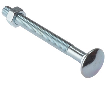 Forgefix 10CB6150 Carriage Bolt & Nut ZP M6 x 150mm (Bag of 10) FORCB6150G