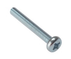 Forgefix 25MSPH440 Machine Screw Pozi Pan Head ZP M4 x 40mm (Bag 25) FORMSPH440M