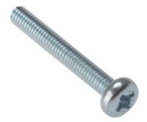Forgefix 25MSPH640 Machine Screw Pozi Pan Head ZP M6 x 40mm (Bag 25) FORMSPH640M