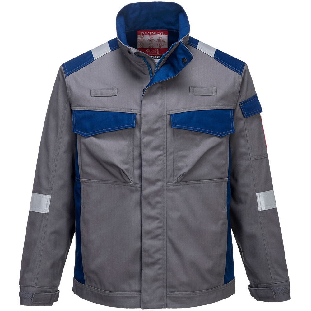 Portwest FR08 Flame Resistant Bizflame Ultra Two Tone Jacket-Portwest Chest XL (46"-48") - Grey (GY)