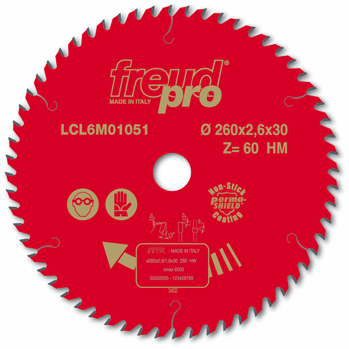 Freud LCL6M01051 Pro Industrial Blade260 X 30 X 60T