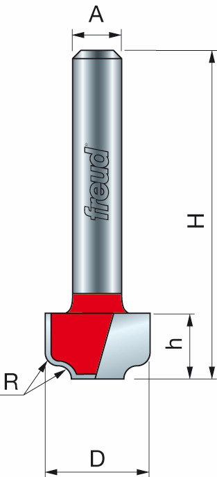 Freud 39-15425 22.2 x 10.3mm x 3.2 ø Ogee Bit 1/4 Shank