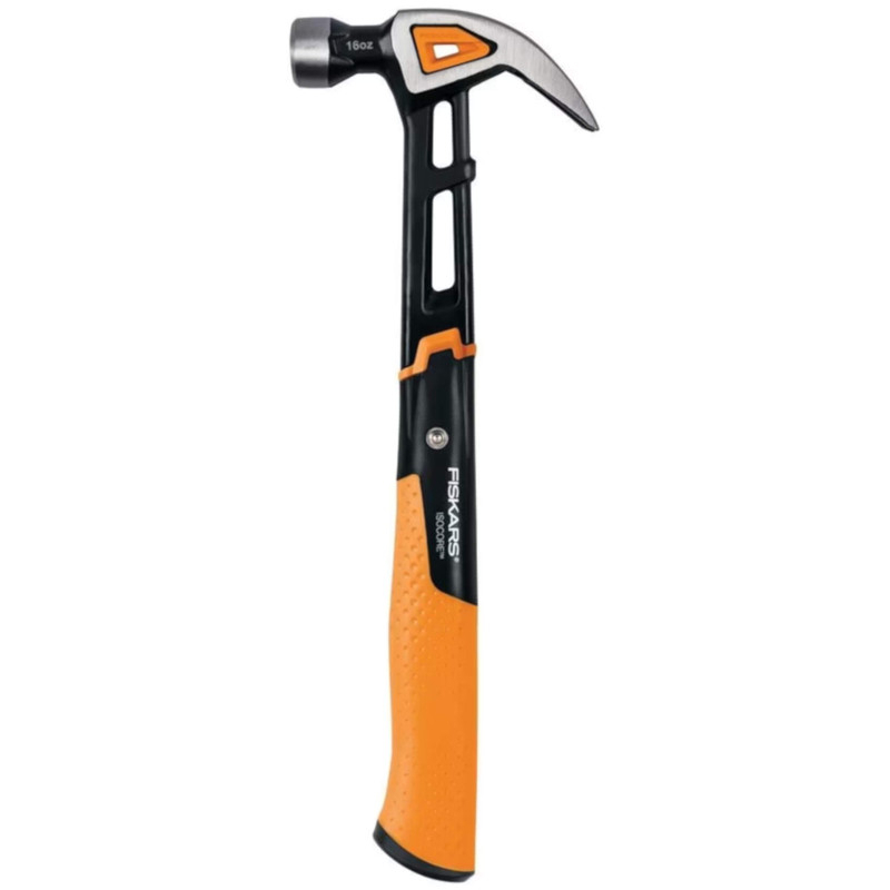 Fiskars 1027202 IsoCore Curved Finishing Hammer 450g (16oz)