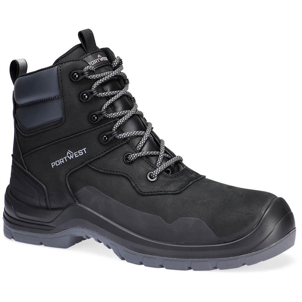 Portwest FV06 Composite Black Nubuck Ankle Boot S7L LG FO SR SC