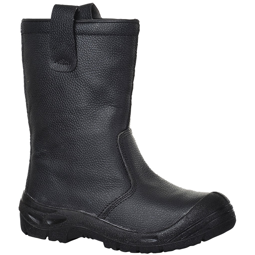 Portwest FW29 Steelite Rigger Boot Scuff Cap S3 CI - Black - UK Size 9