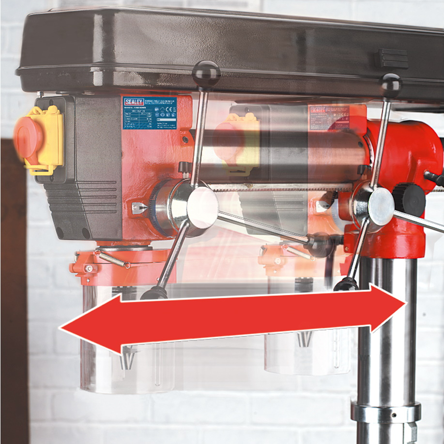 Sealey GDM1630FR Radial Pillar Drill Floor 5-Speed 1620mm Height 550W/230V