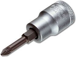 Gedore 1640968 Pozi PZ 1 Screwdriver Bit Socket 3/8" Drive
