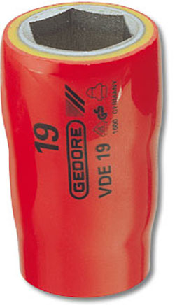 Gedore 6123320 19mm VDE Hex Socket 1/2" Drive VDE 19 19
