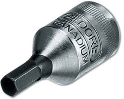 Gedore 6176010 3mm Screwdriver Bit In-Hex Socket 1/4" Drive