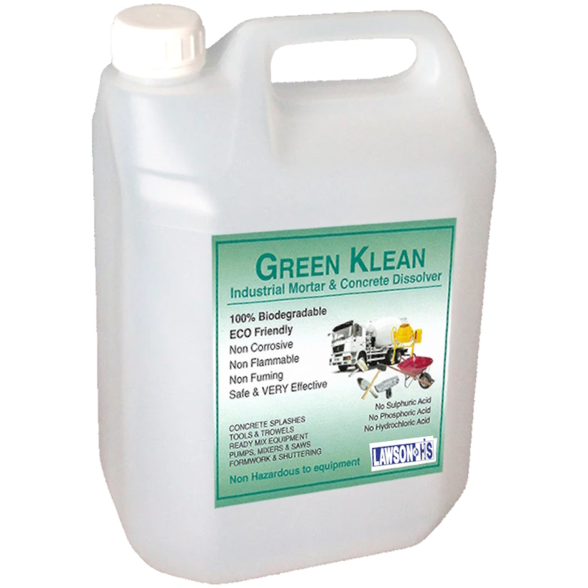 Green Klean Concrete & Mortar Dissolver 5ltr Eco Friendly and Biodegradable