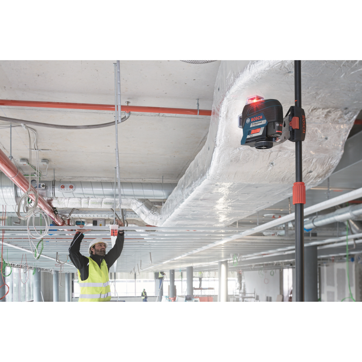 Bosch GLL 3-80 C + BM1 12V Body Only Professional 3 Plane Connected Line Laser in L-Boxx