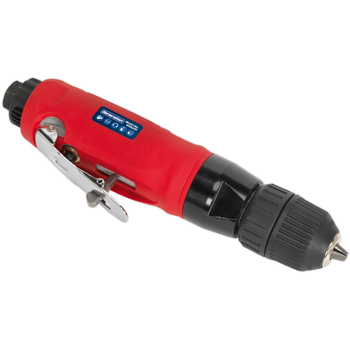 Sealey GSA232 Air Drill 10mm Straight - Keyless Chuck