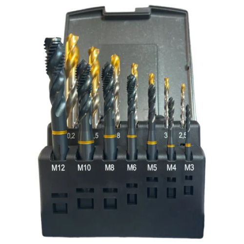 Guhring 322029835 Spiral Point for Through Holes Tap & Drill Set M3-M12 ( 14 Pieces )