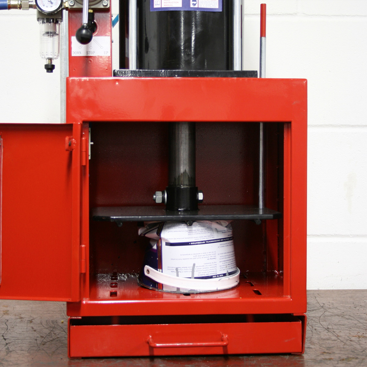 Sealey HCC08 Pneumatic Paint Can Crusher 2.2ton