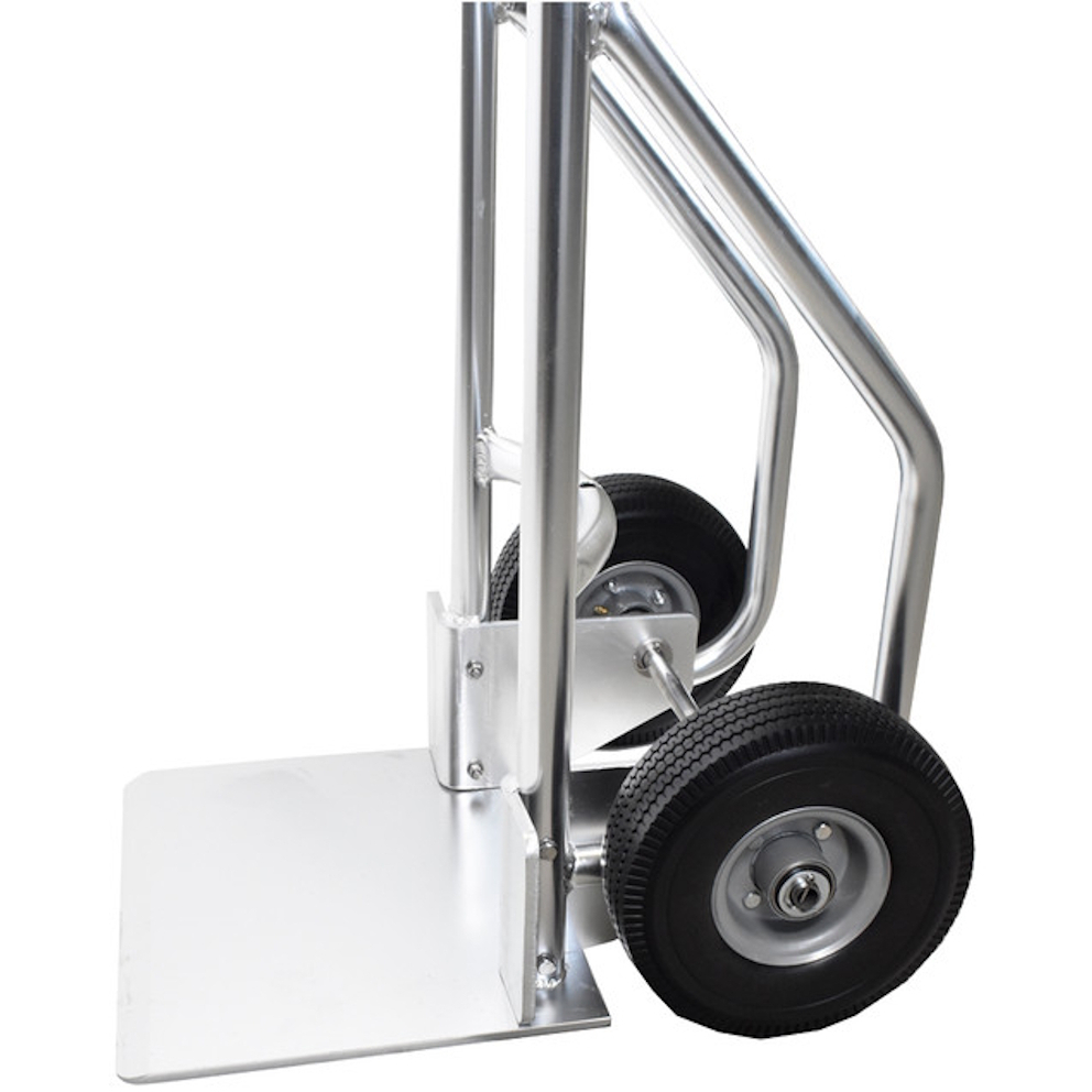 Handle-It HI-GTA-14H-PN GTA Range Curved Back Aluminium Hand Truck with 450mm Footplate and Air Filled Tyres