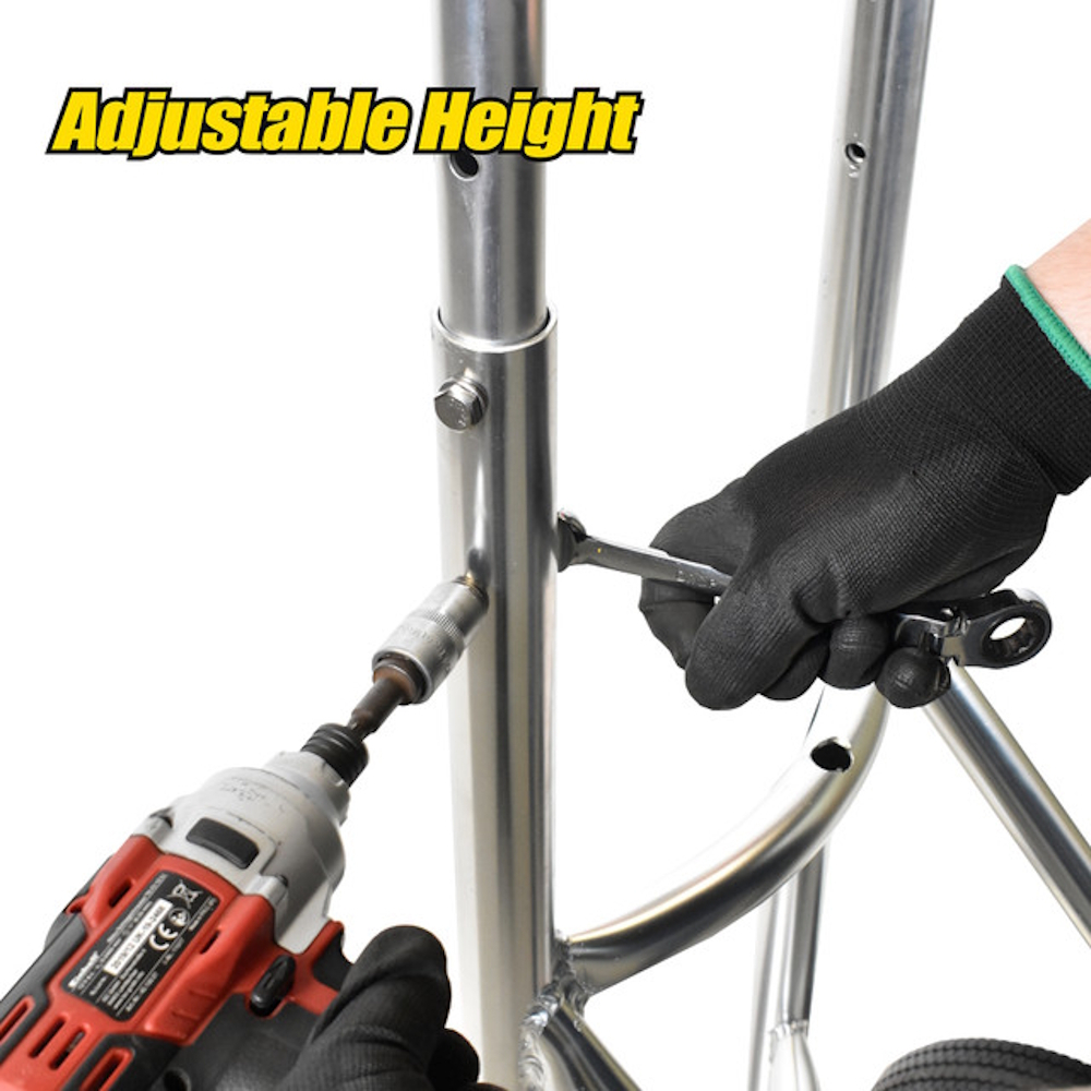 Handle-It HI-GTA-14H-PN GTA Range Curved Back Aluminium Hand Truck with 450mm Footplate and Air Filled Tyres