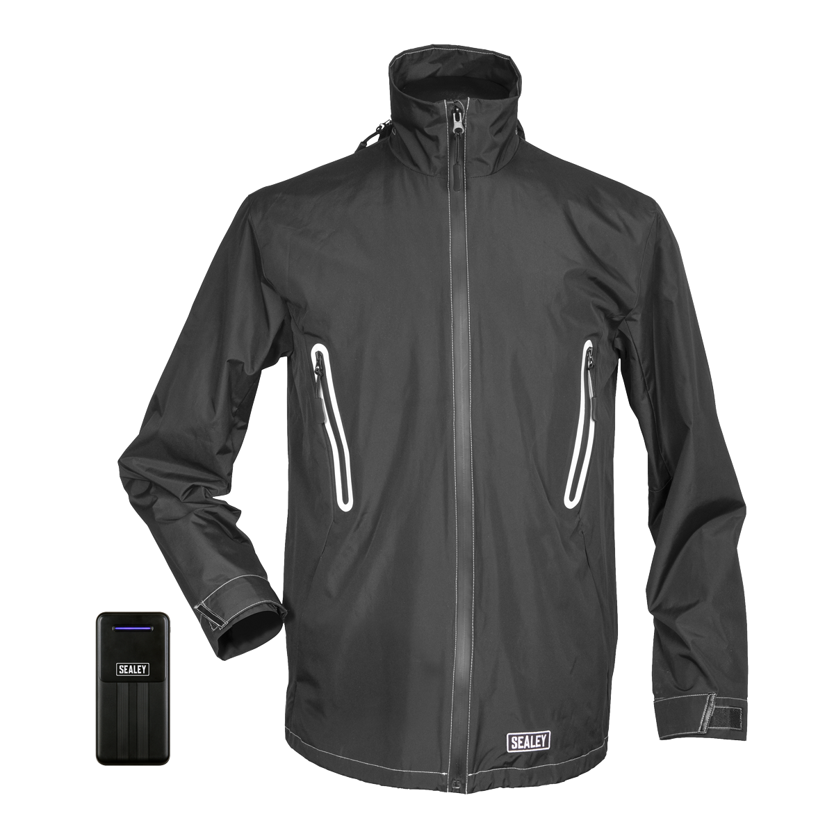 Sealey HJ08KIT 5V Heated Rain Jacket - X-Large with Power Bank 20Ah