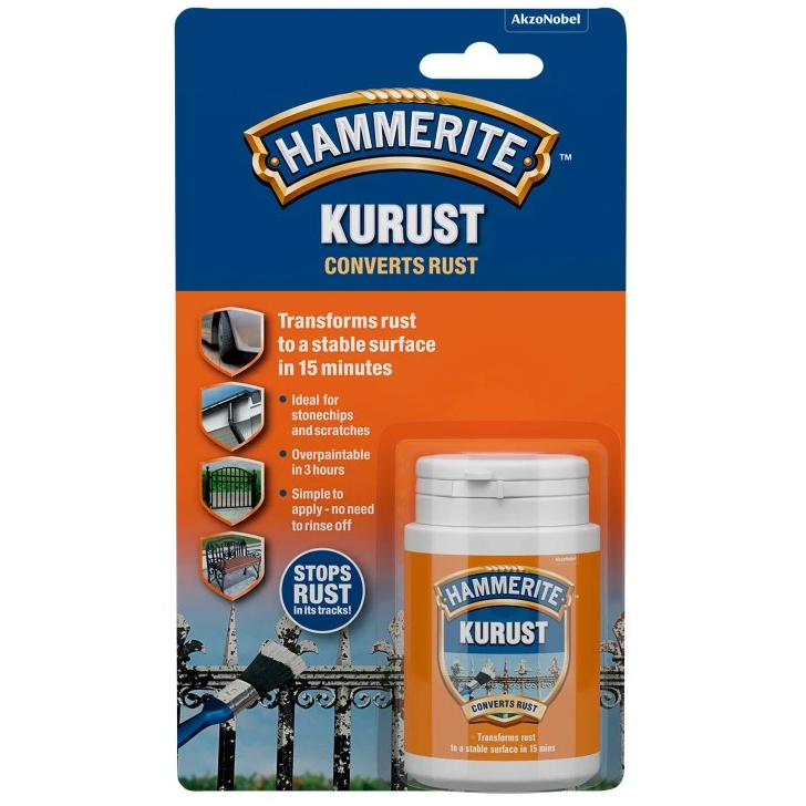 Hammerite HMMOCK90 One Coat Kurust Blister Black/Blue 90ml