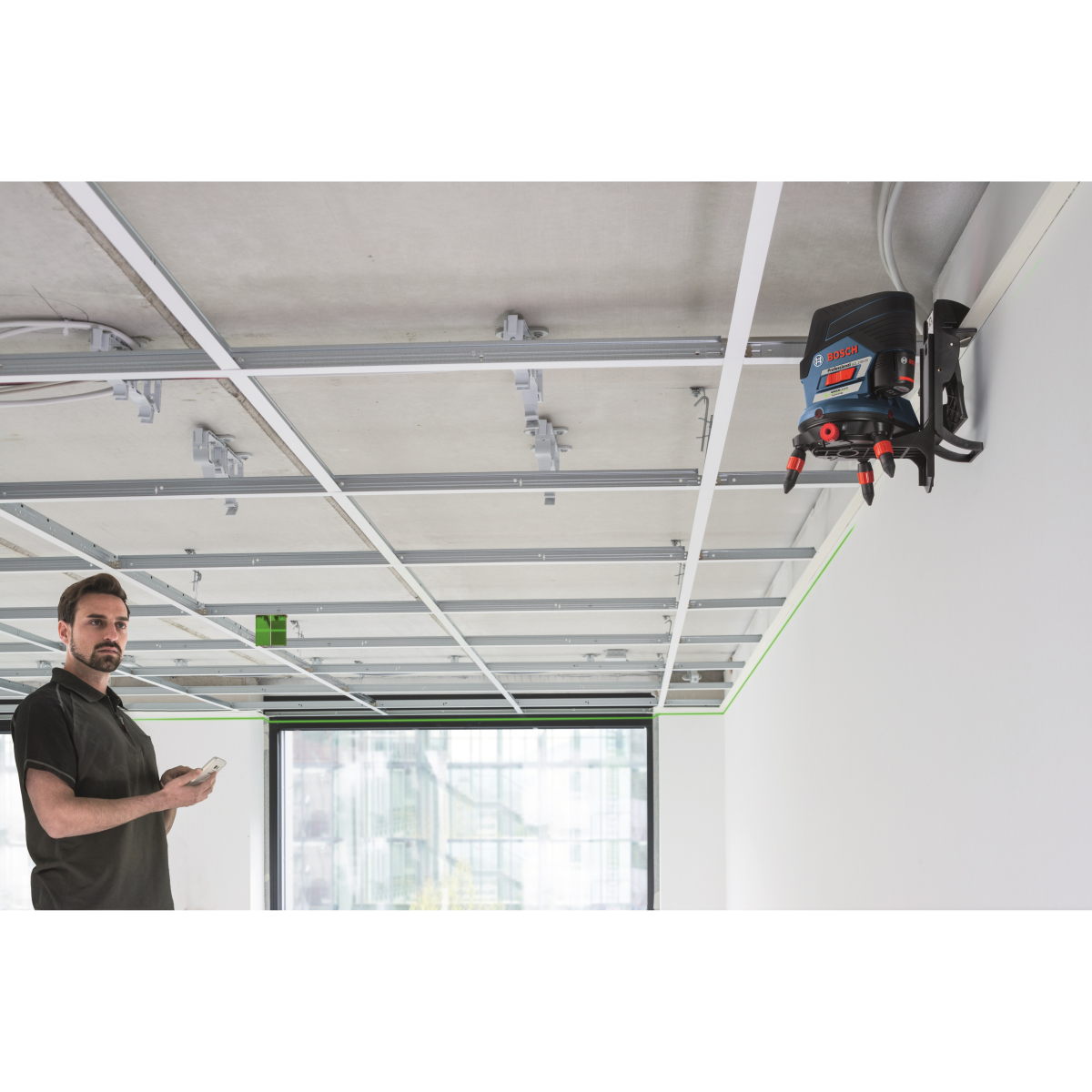 Bosch GCL 2-50 CG + RM 2 Professional Green Beam with Bluetooth connectivity Combi Laser in L-Boxx