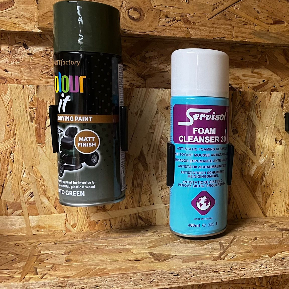 StealthMounts OM-CAN-BLK-2 Black Aerosol Can Holder (2 Pack)