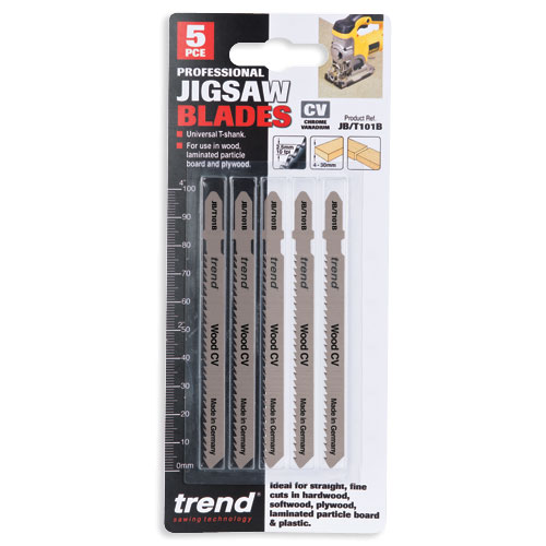 Trend JB/T101B Jigsaw blade 100x2.5mm CV up-cut 5 pack