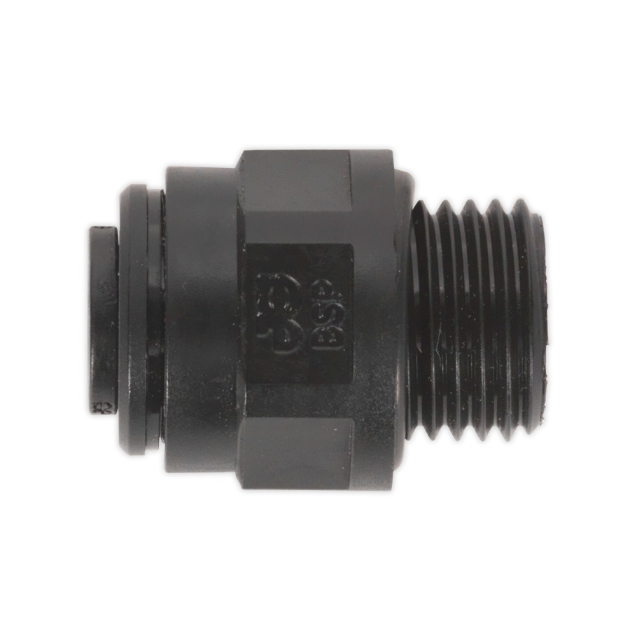 Sealey JGC1014 Straight Adaptor 10mm x 1/4"BSP Pack of 5 (John Guest Speedfit - PM011012E)
