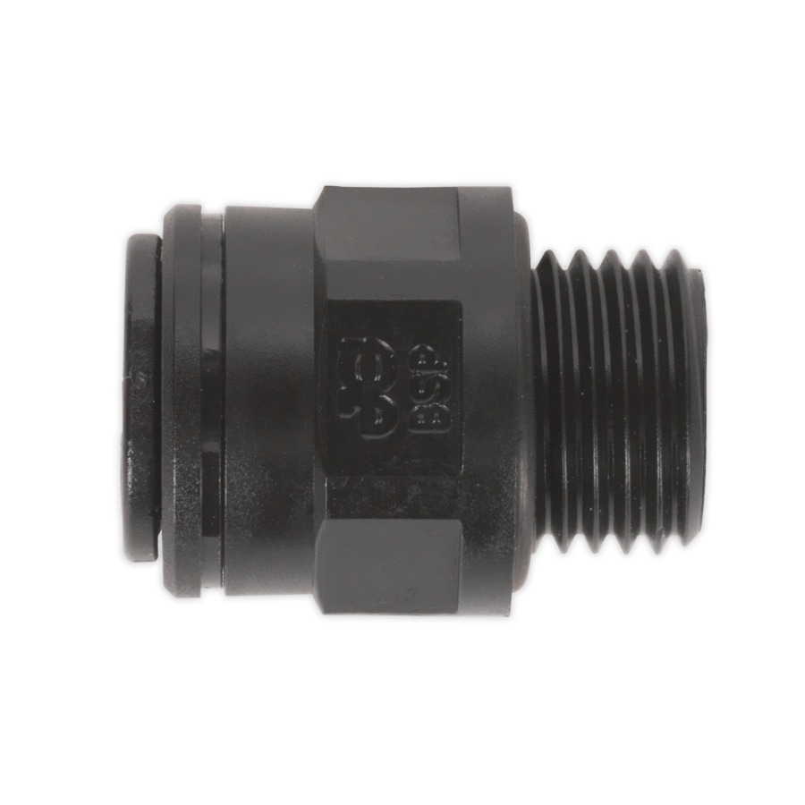 Sealey JGC814 Straight Adaptor 8mm x 1/4"BSP Pack of 5 (John Guest Speedfit - PM010812E)