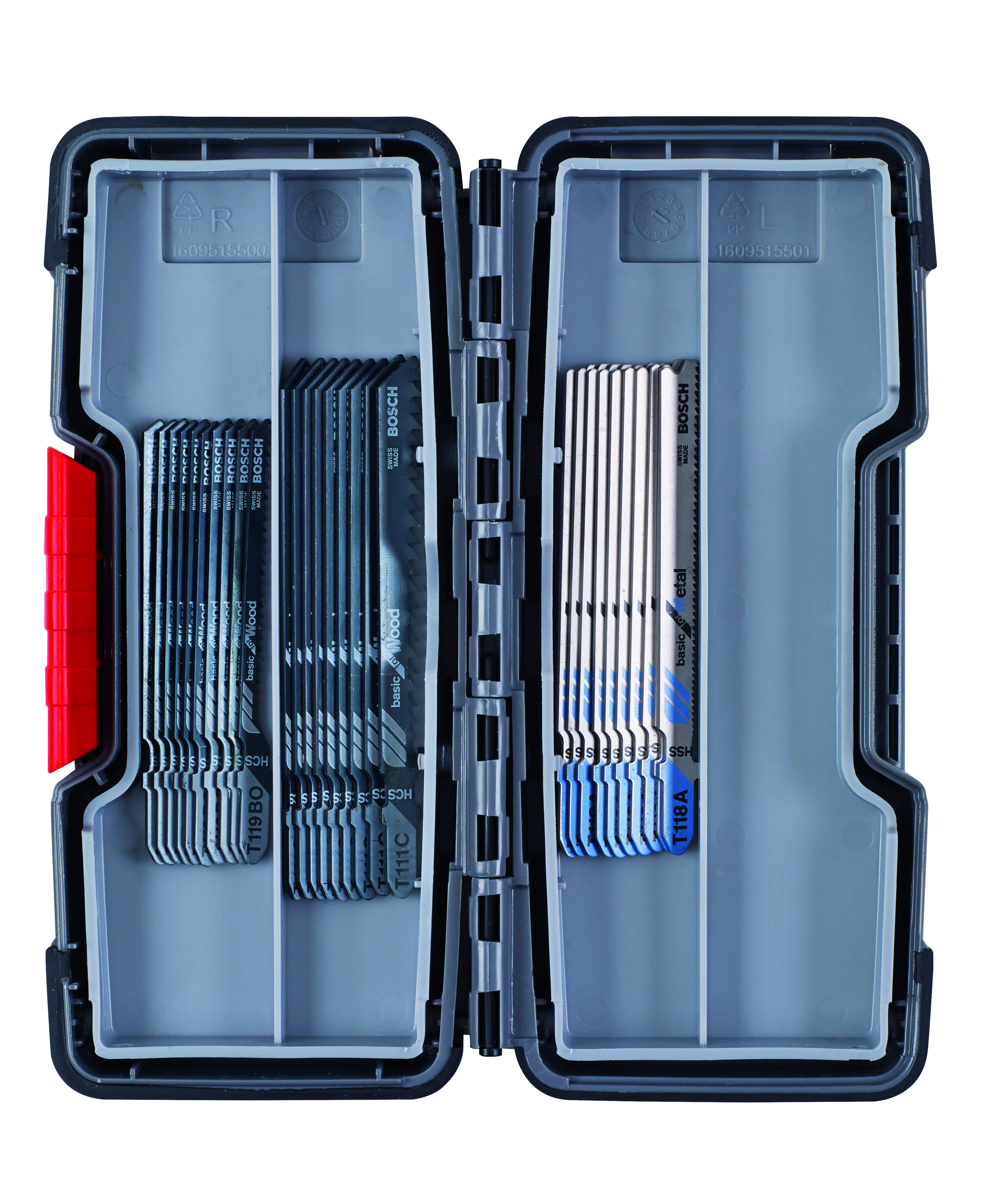 Bosch 2607010903 30-Piece Jigsaw Blade Set Wood And Metal T 119 Bo (10X); T 111 C (10X); T 118 A (10X) (1 Pack Of 30)