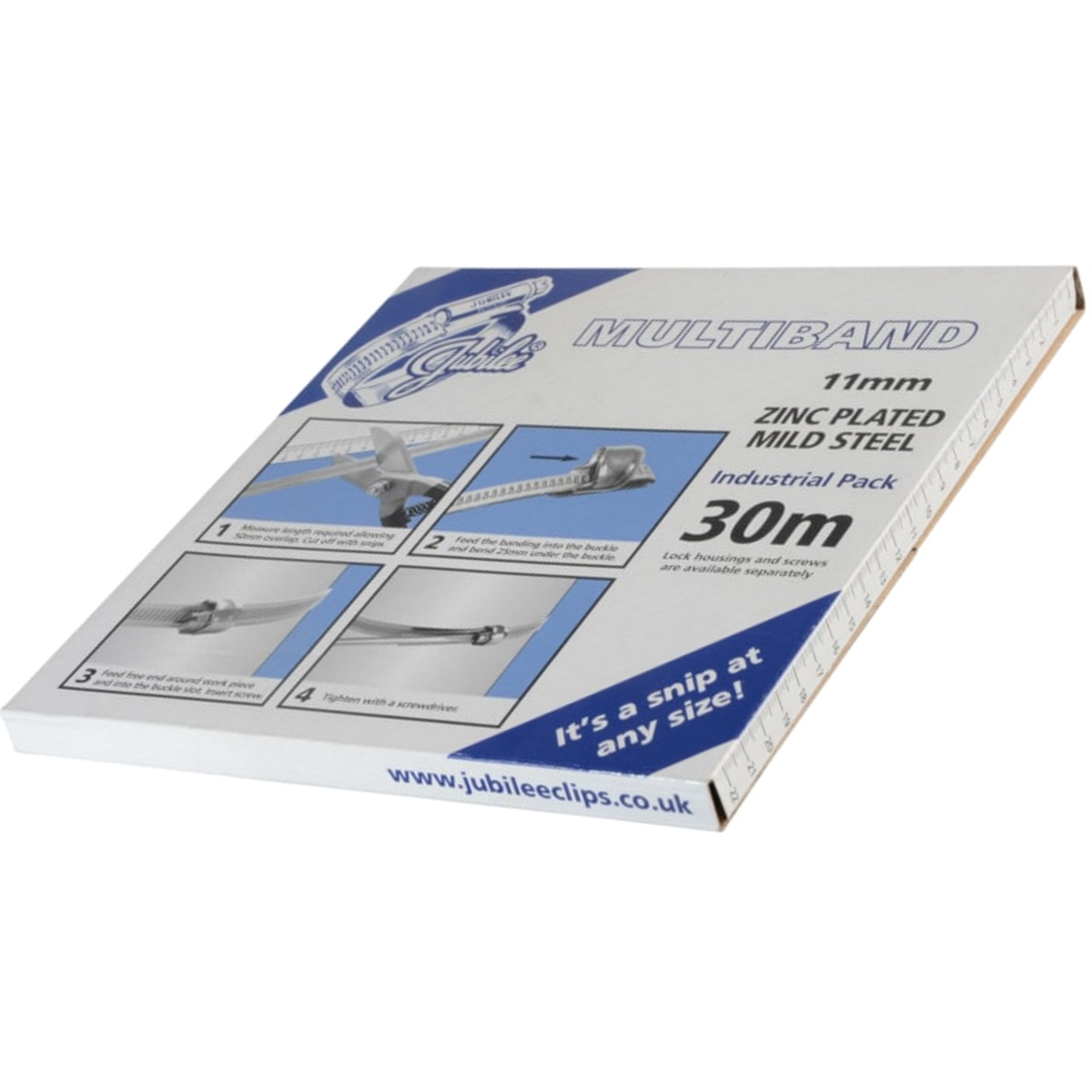 Jubilee MB1702 Multiband Zinc Plated Mild Steel 11mm x 30m Roll JUB1702