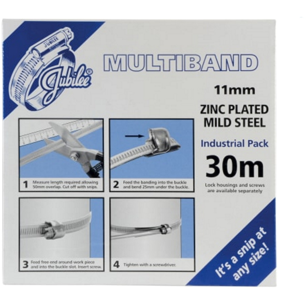 Jubilee MB1702 Multiband Zinc Plated Mild Steel 11mm x 30m Roll JUB1702