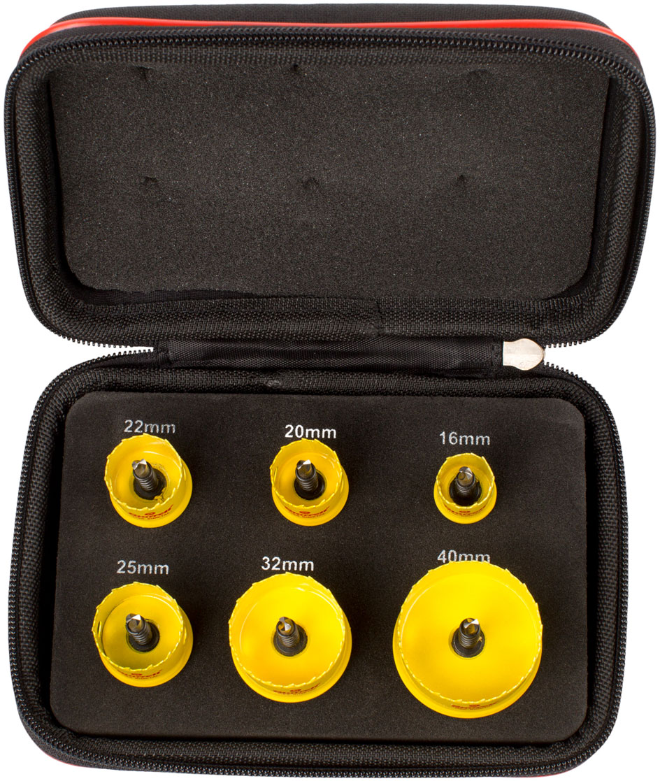 Starrett KCS06001 6 Piece Cordless Smooth Cut Bi-Metal Holesaw Kit