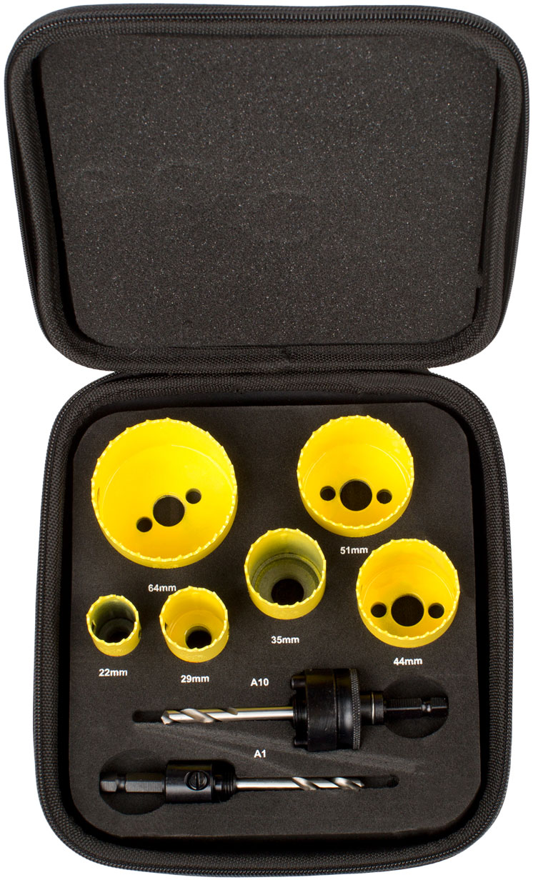 Starrett KFC06023 6 Piece General Purpose Fast Cut Bi-Metal Hole Saw Kit