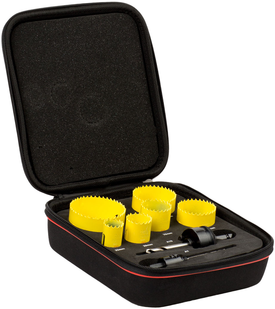 Starrett KFC06023 6 Piece General Purpose Fast Cut Bi-Metal Hole Saw Kit