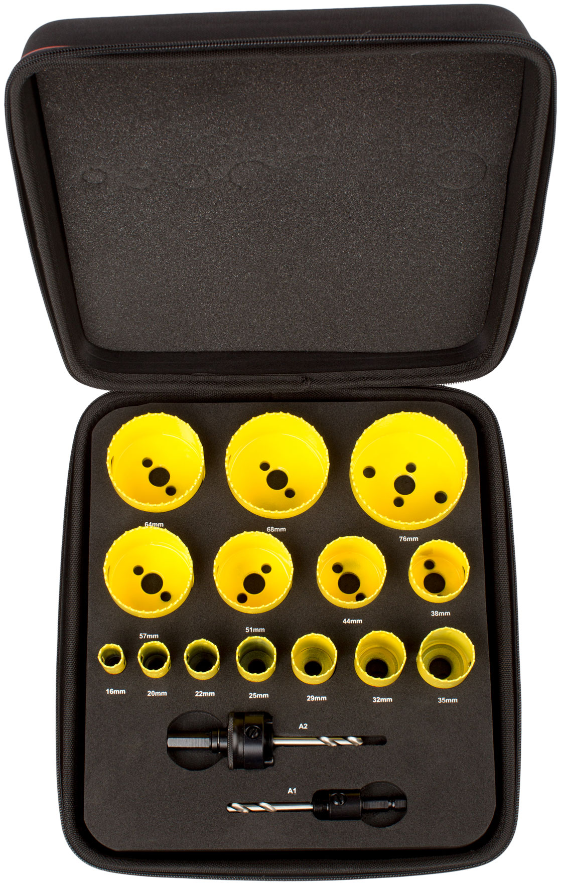 Starrett KFC14021 14 Piece Universal Fast Cut Bi-Metal Hole Saw Kit