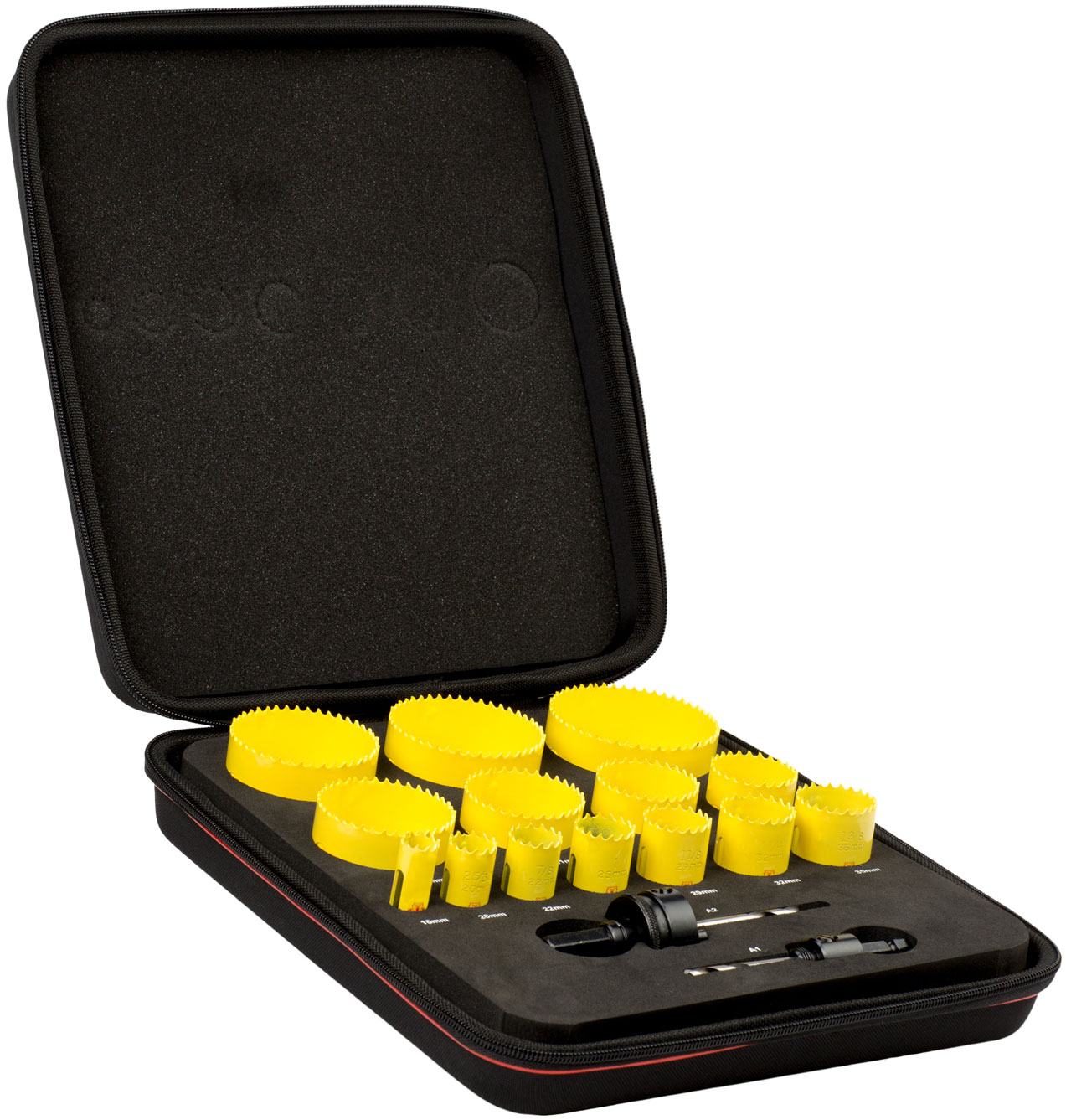 Starrett KFC14021 14 Piece Universal Fast Cut Bi-Metal Hole Saw Kit