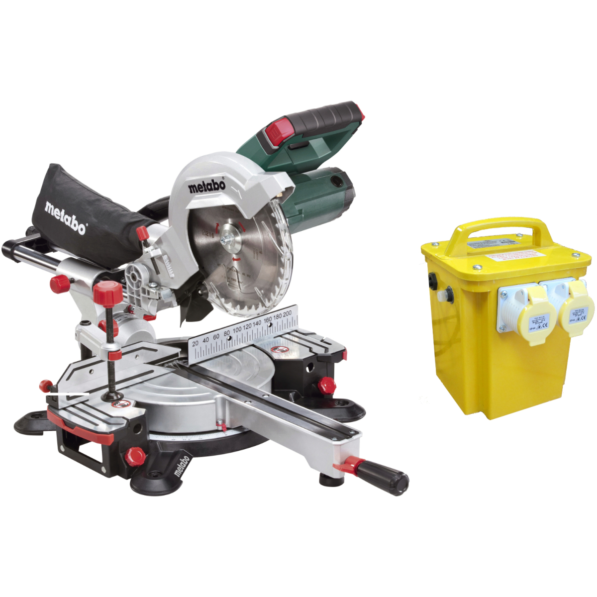 Metabo KGS216M 110V 216mm Sliding Mitre Saw with 3.3Kva Transformer