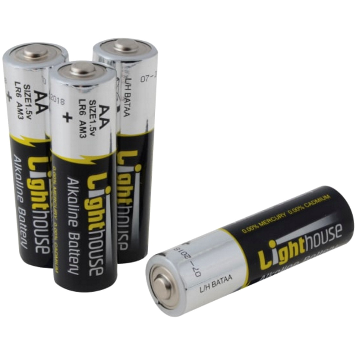 Lighthouse LR6 AA Alkaline Batteries 2400 mAh (Pack 4) L/HBATAA