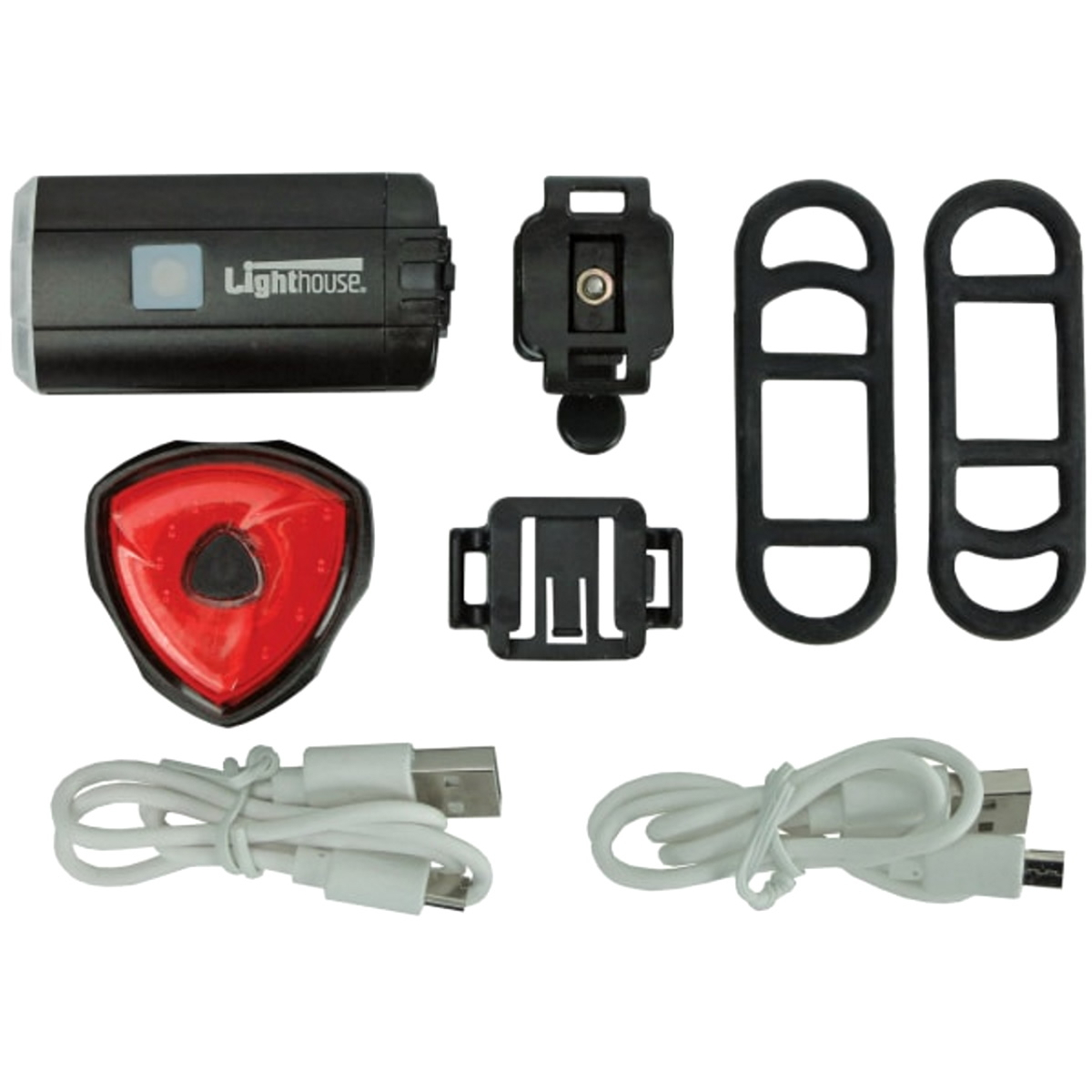 Lighthouse HL-BK4091 & 4902 Elite Rechargeable LED Bike Light Set L/HEBIKEFRR