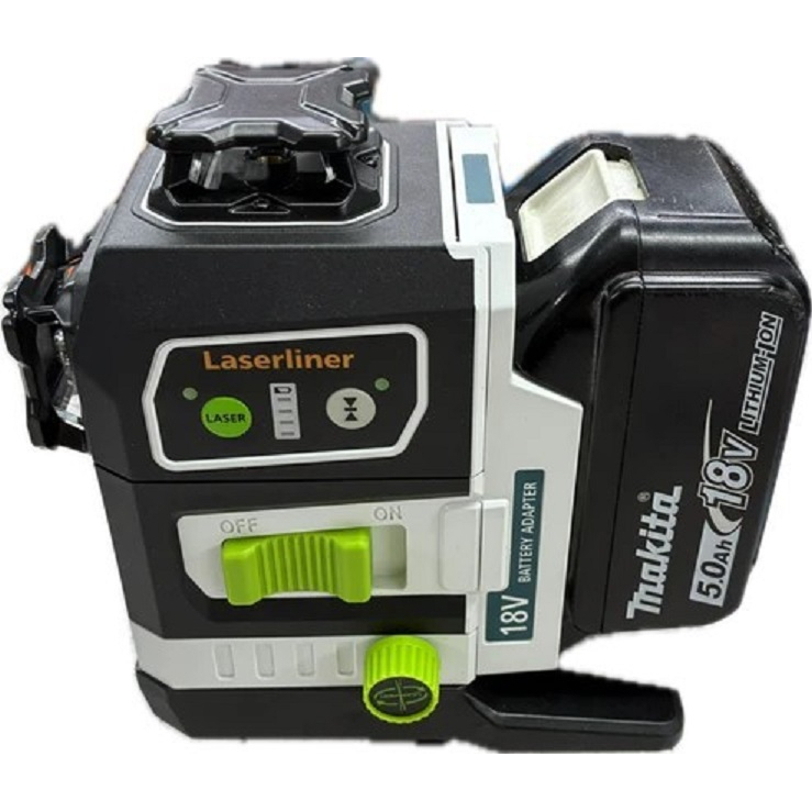 Laserliner 32168 036.380-1 PowerPlane-Laser 3G Multi-18V Set Three-Dimensional Green Laser