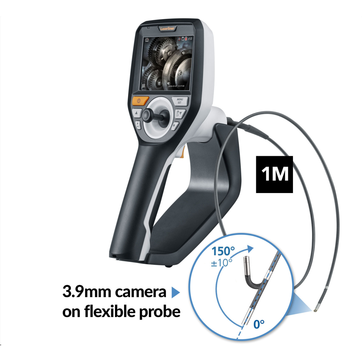 Laserliner 32070  082.277A VideoInspector 3D Micro Professional Video Inspection System (3,9 mm; 1 m) 