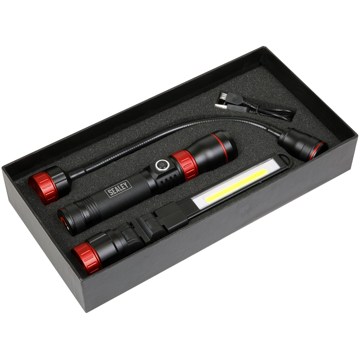 Sealey LED0131R Interchangeable 3-In-1 COB LED Inspection Light Rechargeable