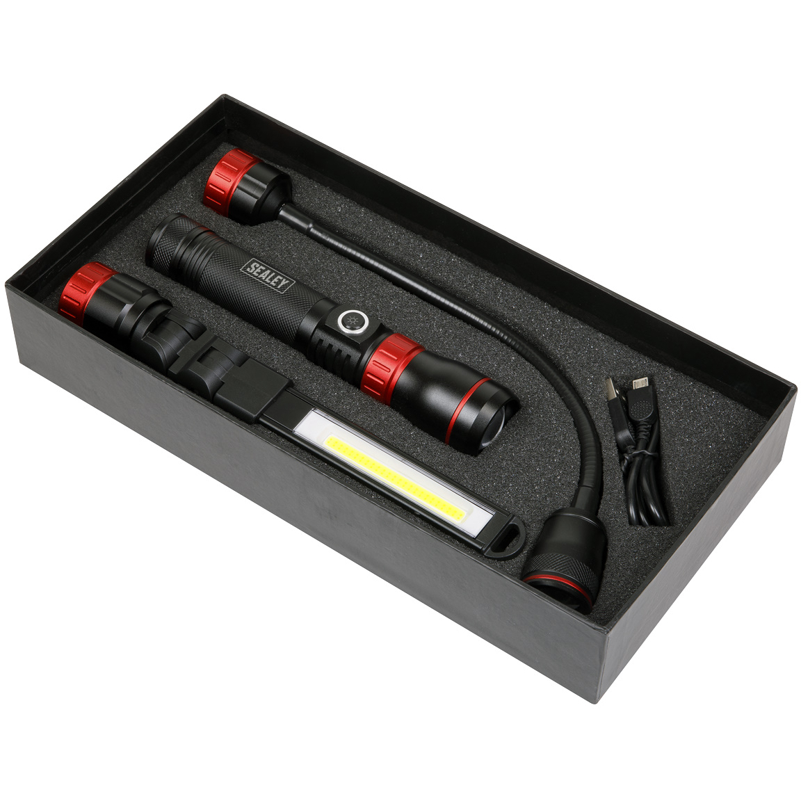 Sealey LED0131R Interchangeable 3-In-1 COB LED Inspection Light Rechargeable