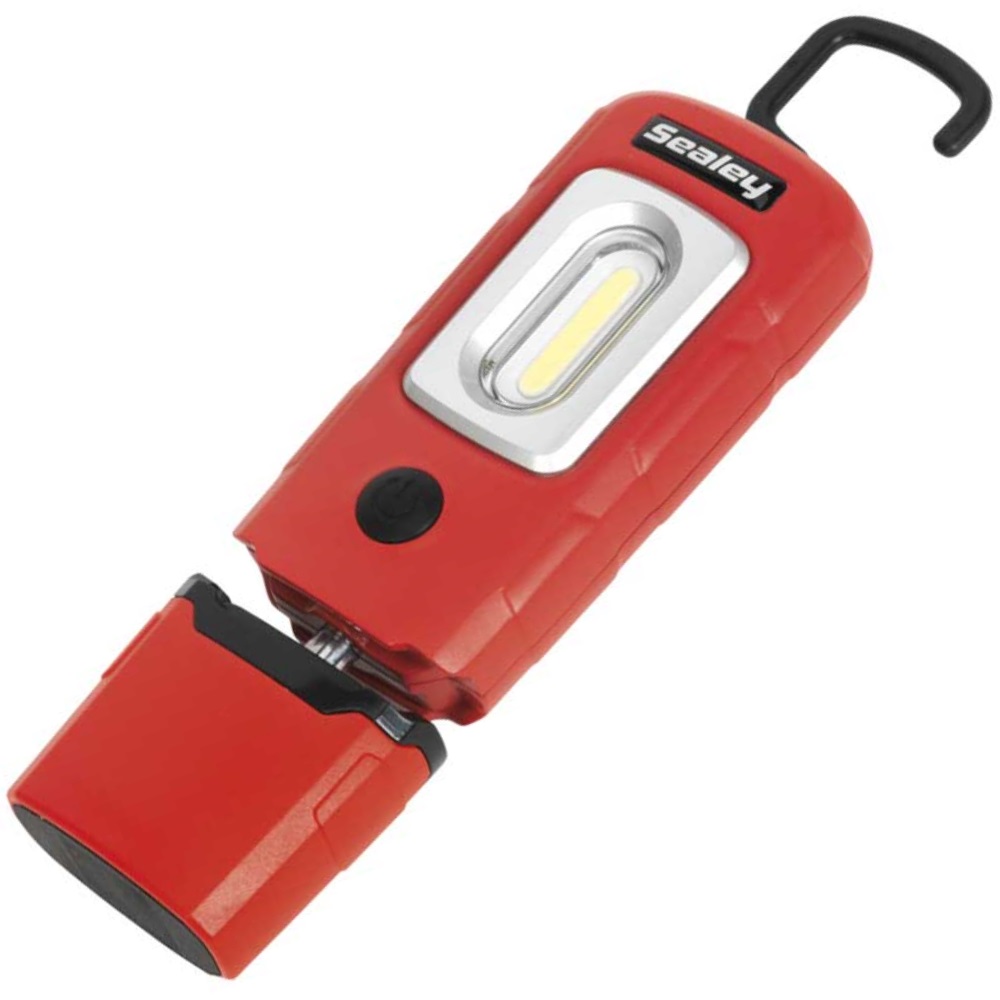 Sealey LED3601R Rechargeable 360° Inspection Lamp 2W COB + 1W LED Red