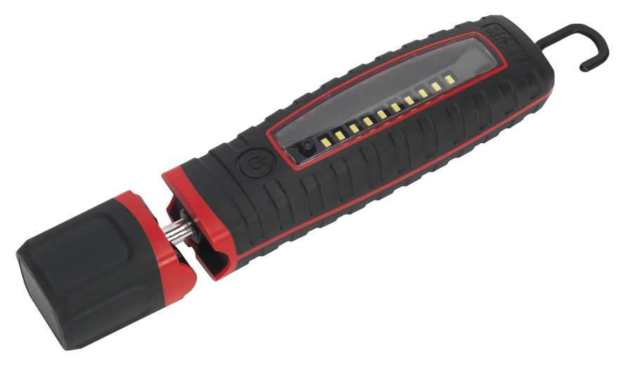 Sealey LED360 Cordless 360 10 SMD + 3W LED Rechargeable Inspection Lamp Black Lithium-ion