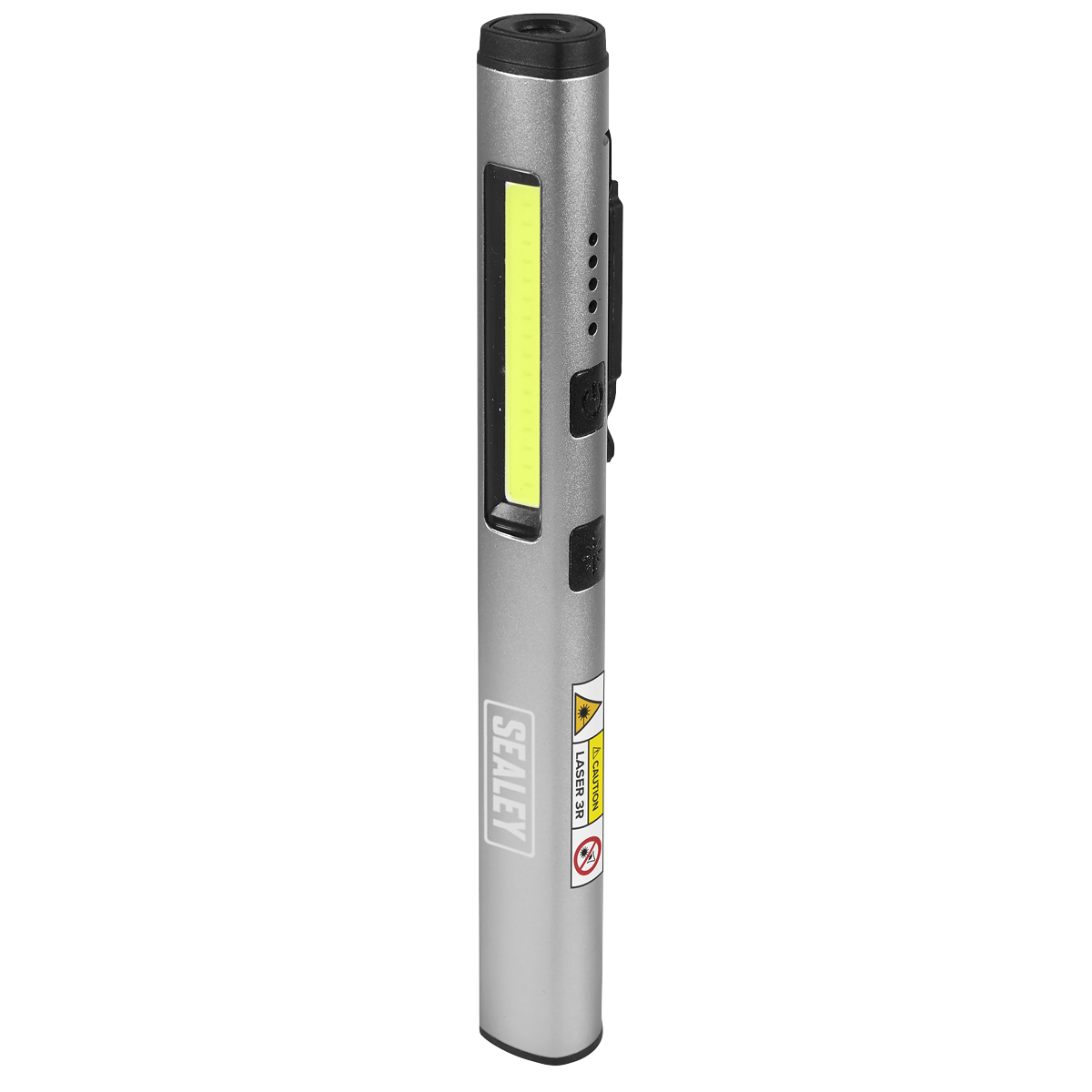 Sealey LED450UV Penlight Torch with UV 5W COB & 3W SMD LED with Laser Pointer Rechargeable