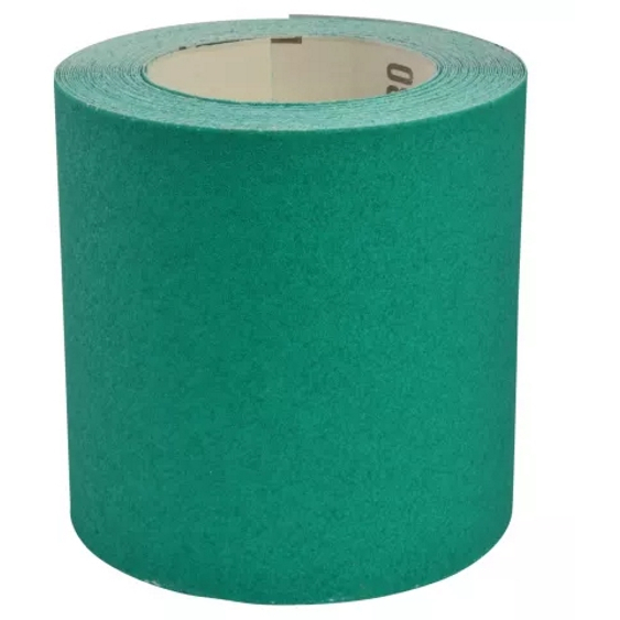Oakey Liberty Green Sanding Roll 115mm x 10m Medium 80G OAK33217