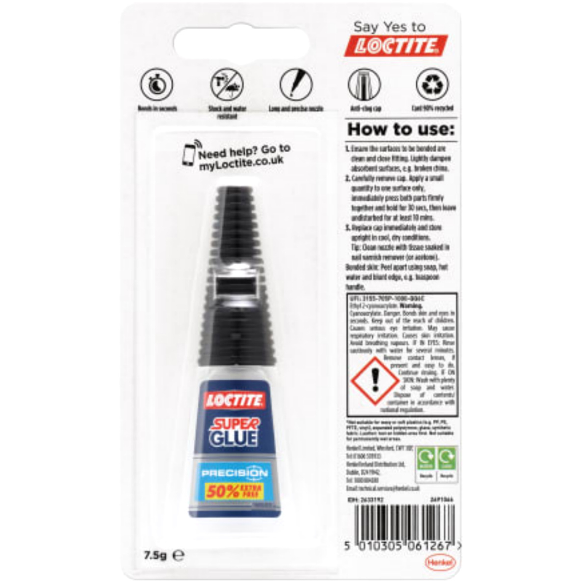 Loctite 2633424 Super Glue Liquid Precision Bottle 5g + 50% Free LOCSGL5GAVNR 