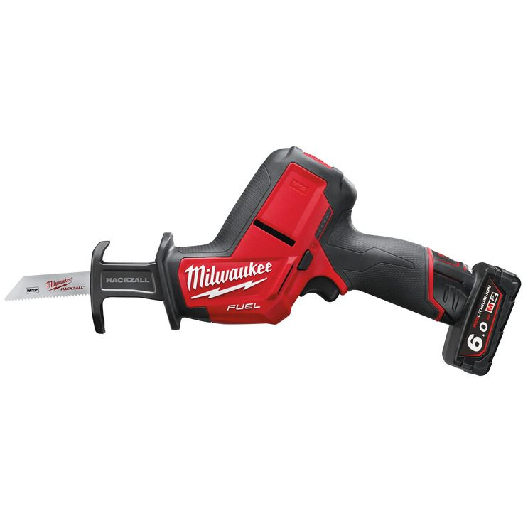 Milwaukee M12CHZ-602X M12 Fuel Compact Hackzall (2 x 6.0ah Li-ion batteries, charger, dynacase) 