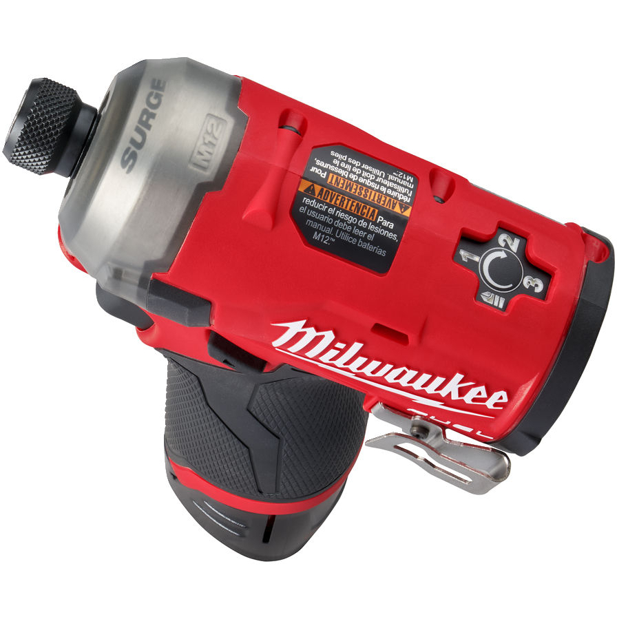 Milwaukee M12FQID-202X M12 Fuel Surge Hydraulic Impact Driver with 2 x 2.0Ah Batteries, Charger and Case